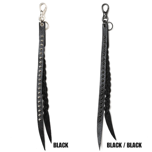 <img class='new_mark_img1' src='https://img.shop-pro.jp/img/new/icons5.gif' style='border:none;display:inline;margin:0px;padding:0px;width:auto;' />CALEE_[]STUDS & KNITTING LEATHER LONG KEY RING TYPE B
