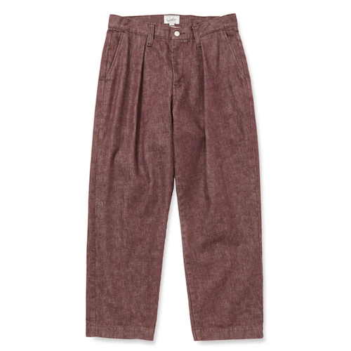 <img class='new_mark_img1' src='https://img.shop-pro.jp/img/new/icons5.gif' style='border:none;display:inline;margin:0px;padding:0px;width:auto;' />CALEE_[ǥ˥ȥ饦ѥ]VINTAGE REPRODUCT DENIM TUCK TROUSERS BROWN DENIM