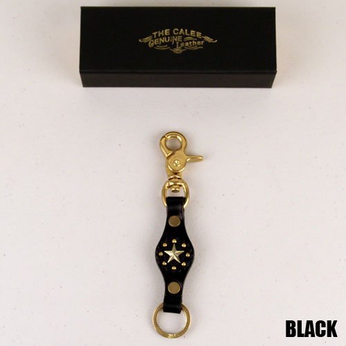 CALEE_[キーフック]LEATHER KEY RING-STAR STUDS - DOMINO66 ONLINE