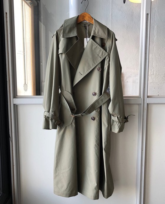 FINX POLYESTER BIG TRENCH COAT (mens) - AURALEE - - Less web store