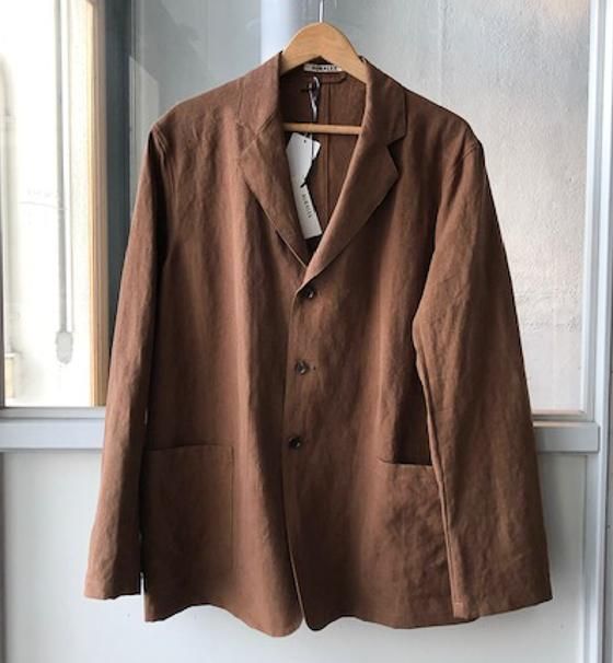 WASHED LINEN JACKET (mens) - AURALEE - - Less web store 大阪特売 Auralee linen jacket その他