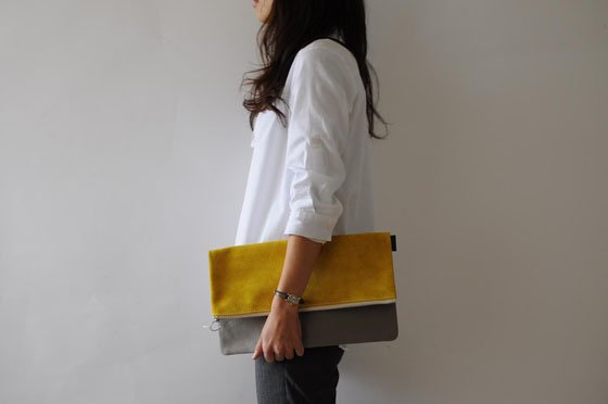 Clutch Bag Large(Suede) - TEMBEA - - Less web store