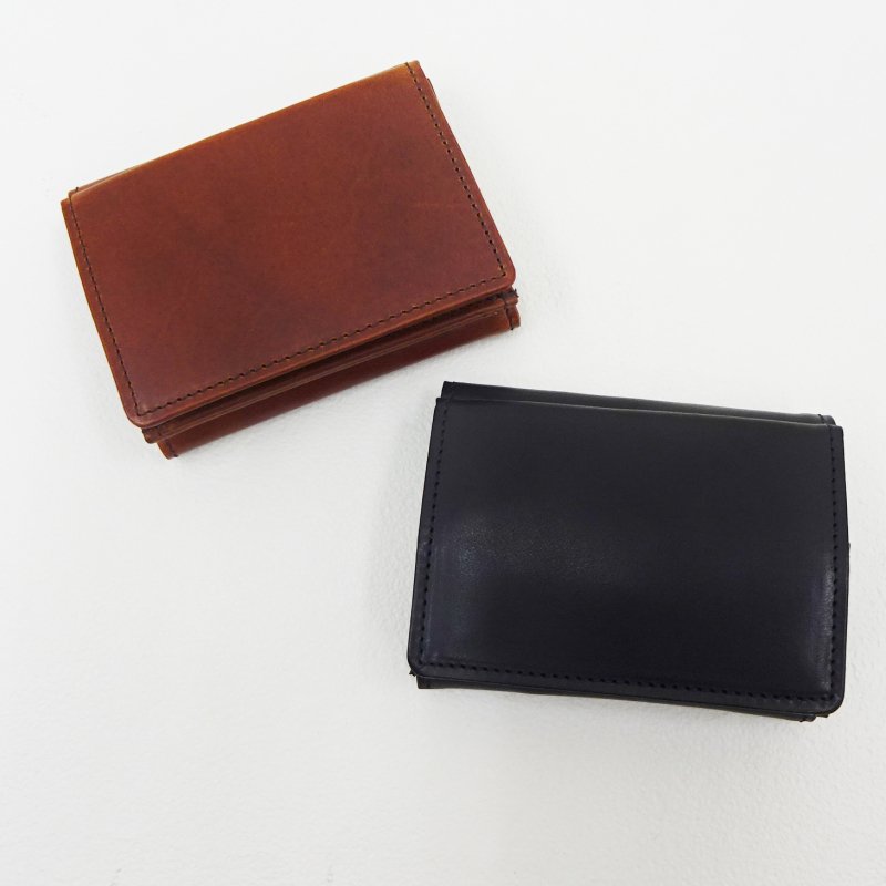 SLOW HERBIE hold mini wallet (BLACK/RED BROWN) - have a golden day!