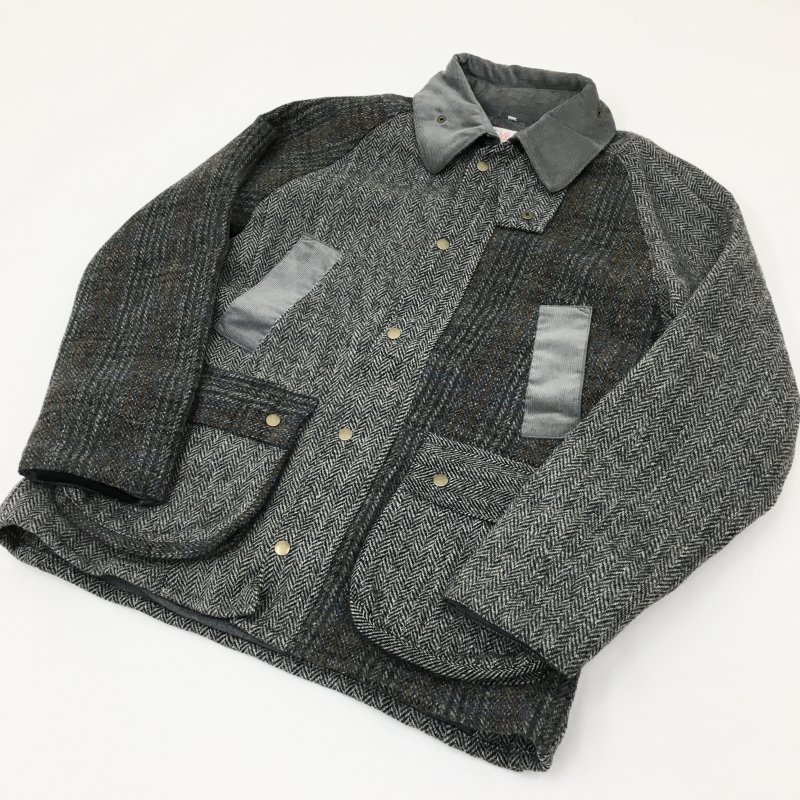  yoused HARRIS TWEED COUNTRY JACKET (SIZE 2)40%OFF