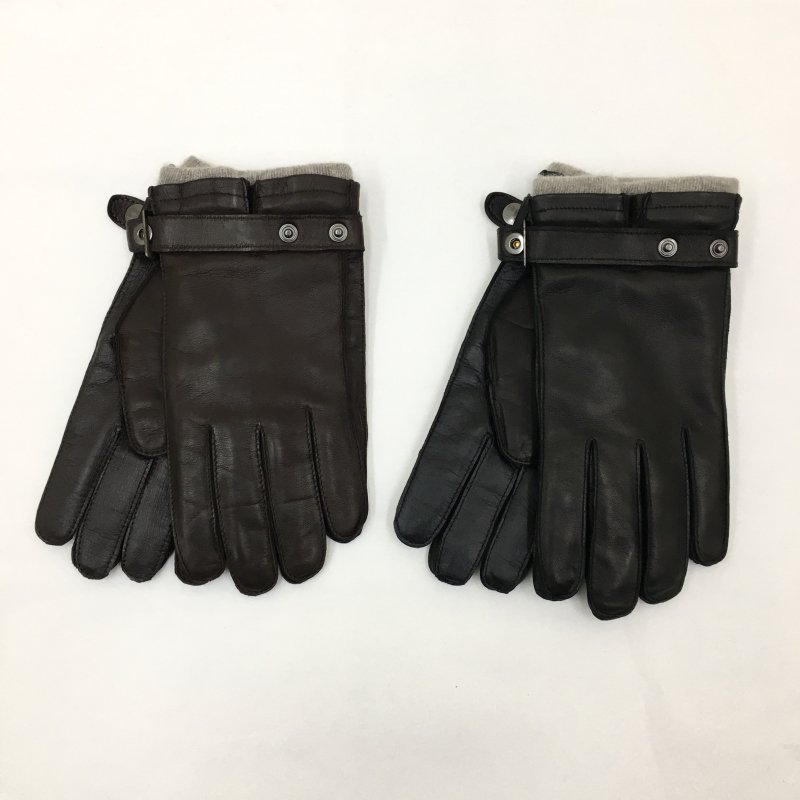  Gloves MADE IN ITALY LEATHER GLOVE (BLACK)【60%OFF】