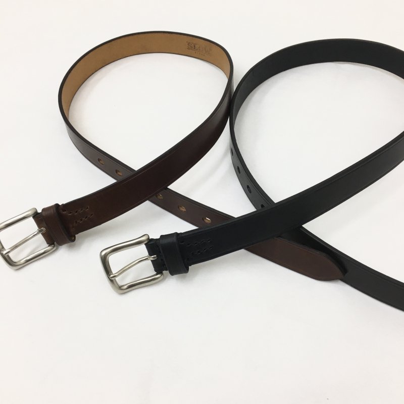  SLOW herbie - 27mm plain belt (BLACK/RED BROWN)