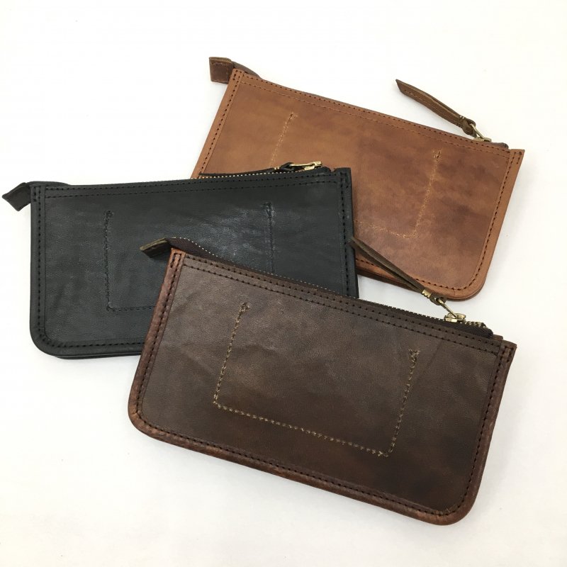  SLOW tochigi leather long wallet -belley- (BLACK/CHOCO/CAMEL)