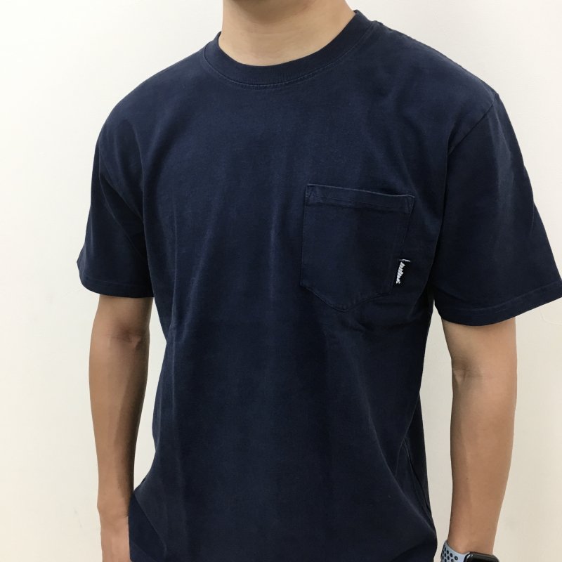  THOUSAND MILE MADE IN USA POCKET TEE (NAVY)【55%OFF】