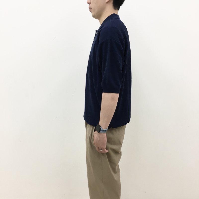  MANUAL ALPHABETBET  ALL TIME KNIT KANOKO POLO(INK BLUE)【50%OFF】
