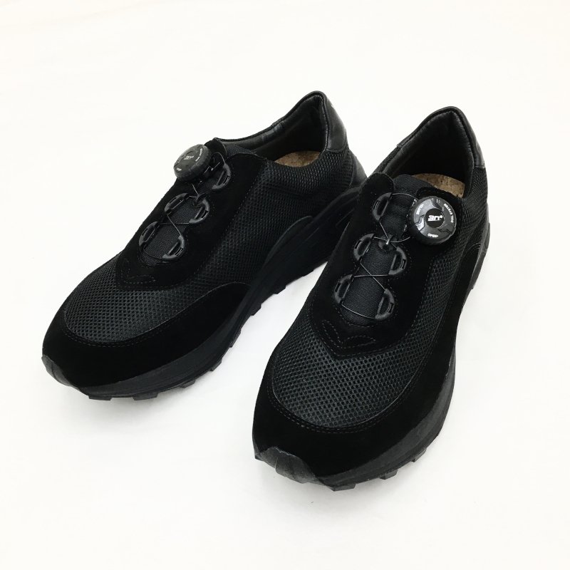 PG NEW DAWN NYLON MESH/SUEDE SNEAKERS (BLACK) - have a golden day!