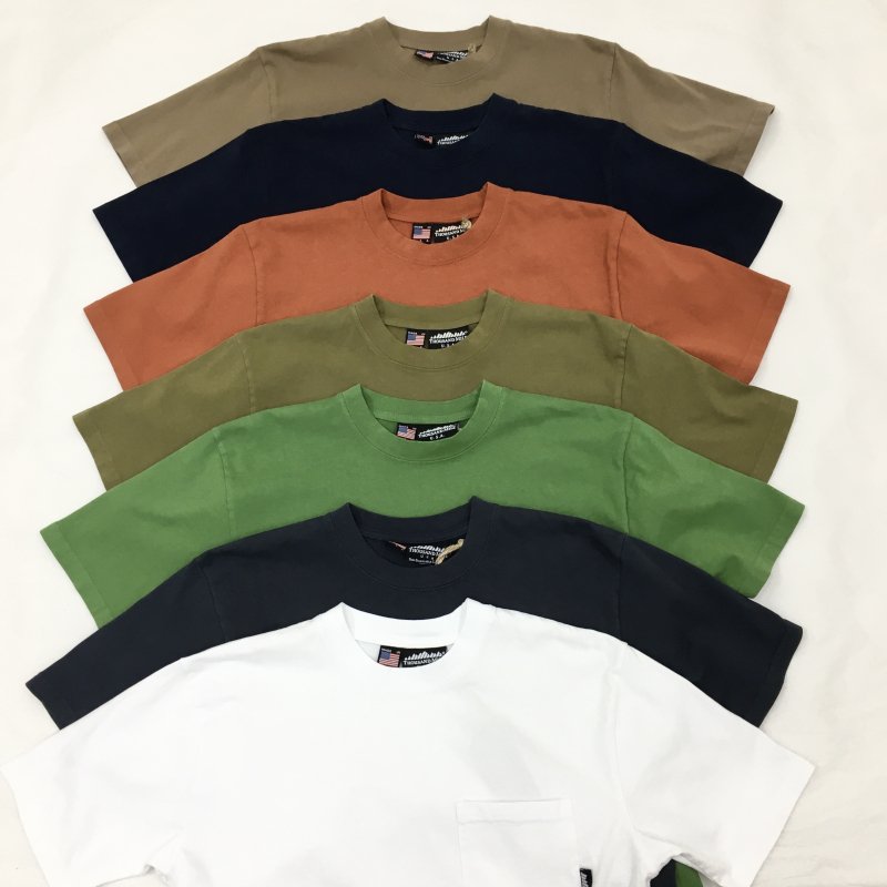  THOUSAND MILE MADE IN USA POCKET TEE (SMOOKEY GREEN)【40%OFF】