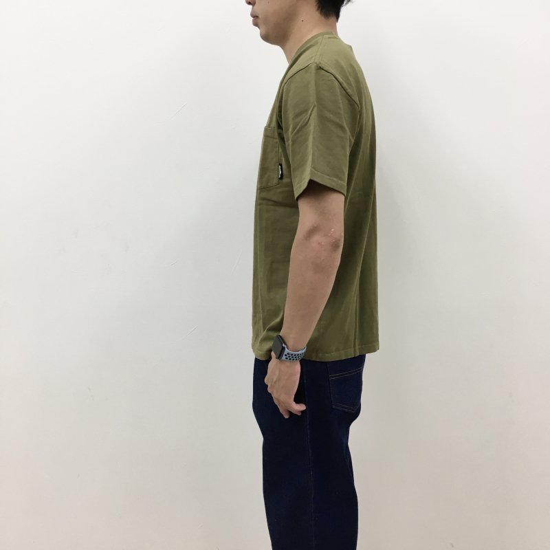  THOUSAND MILE MADE IN USA POCKET TEE (OLIVE)【55%OFF】