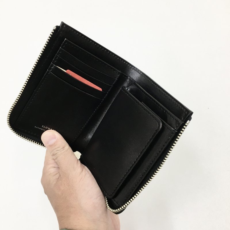  SLOW bridle-Lzip middle wallet-(GREEN/CAMEL/BLACK)