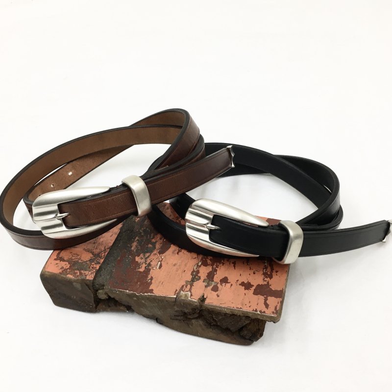 SLOW herbie -buckle belt- (BLACK/RED BROWN) - have a golden day!