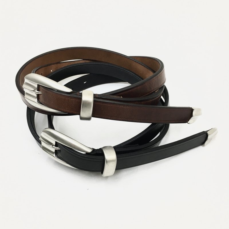 SLOW herbie -buckle belt-  (BLACK/RED BROWN)