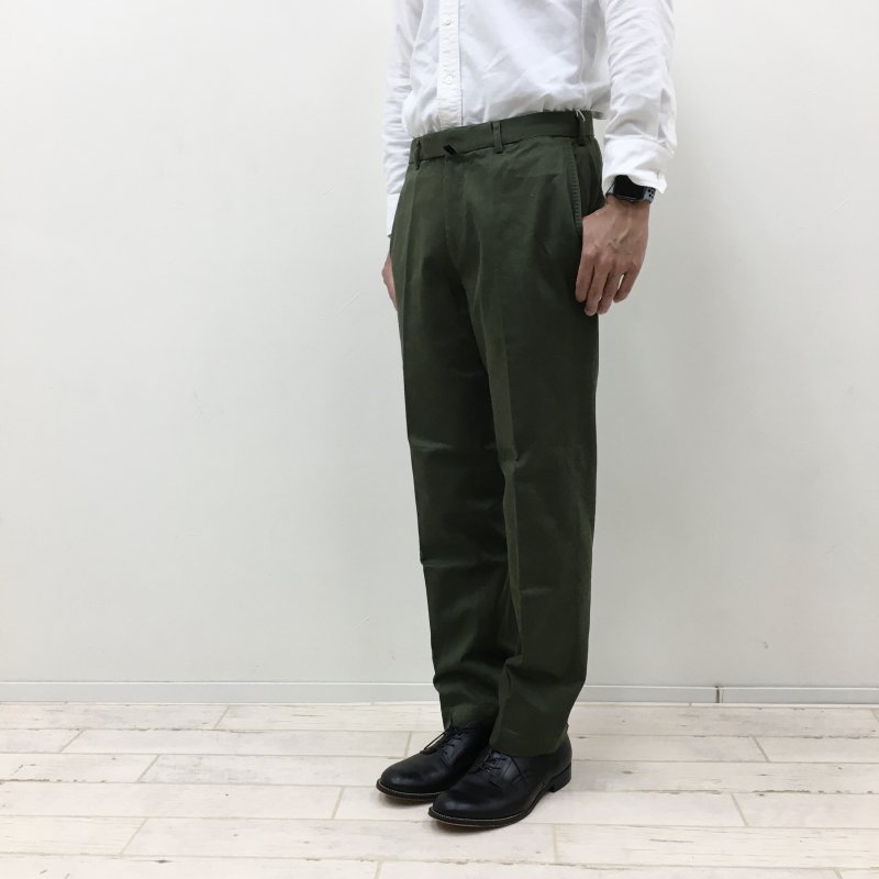  DC. WHITE CHINO TROUSERS (OLIVE)【40%OFF】