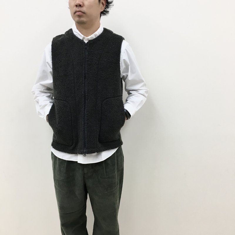 JACKMAN  Boa Zip Vest(SUMIKURO)【30%OFF】