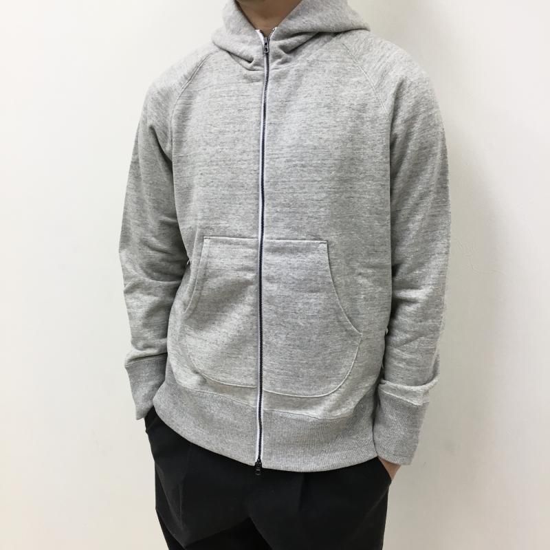  MELANGE CURLY RAFFY ZIP PARKA (GRAY) 
