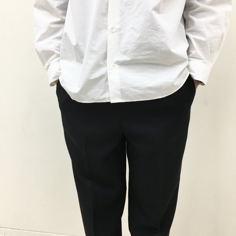  soglia Center Press Strech Twill pants(BLACK)