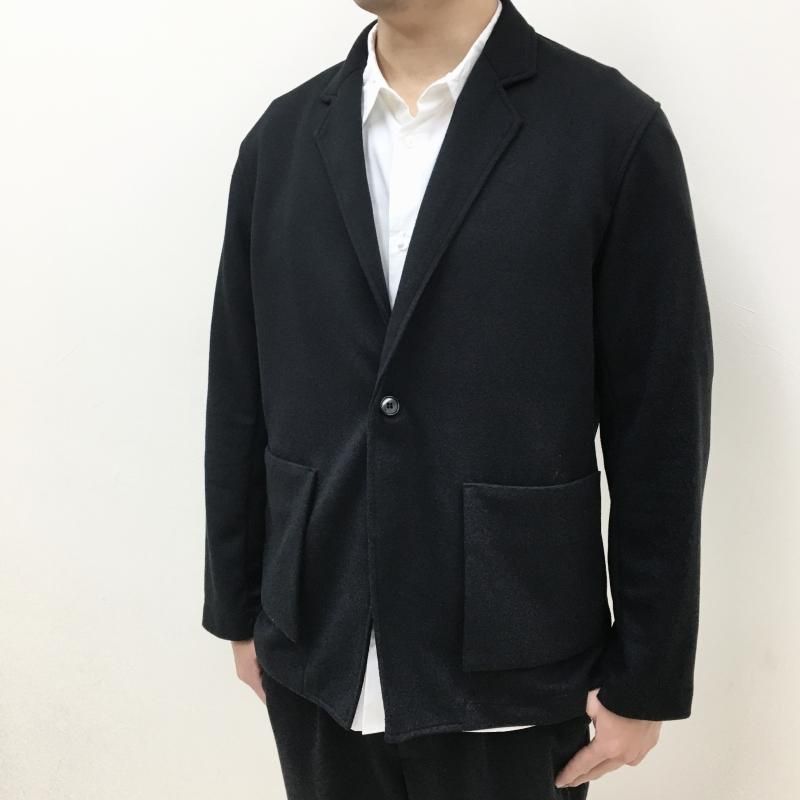  CURLY BOUCLE 1-BUTTON JACKET(BLACK) 
