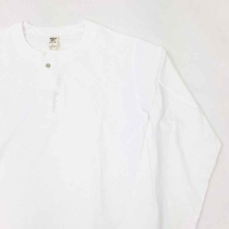  JACKMAN Henleyneck LS T-Shirt(WHITE)