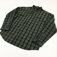  nisica NEW定番B.D チェックシャツ (GREEN CHECK)