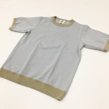  JACKMAN Dotsume Rib T-Shirt(ICEBREG×BUTTER)

