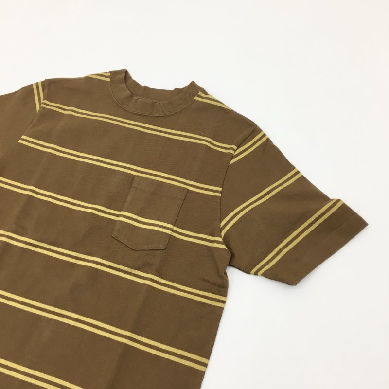 DC.WHITE 10G Plain-Stitch Border T-Shirts(BROWN×MUSTARD)【50%OFF】 - have a  golden day!