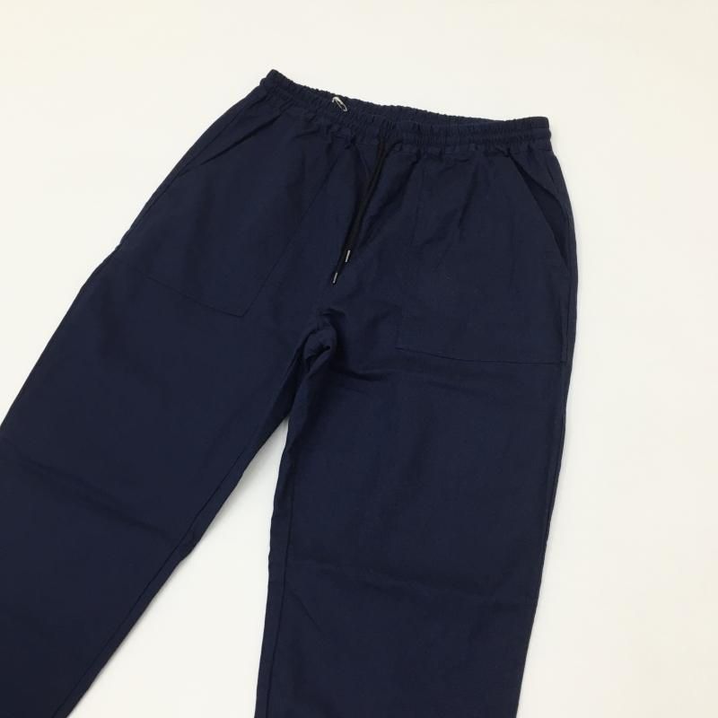  GOLDEN DAY weac. EASY FATIGUE PANTS -COTTON/LINEN- (NAVY)