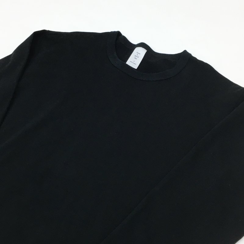 have a good day LOOSE LONGSLEEVE TEE(BLACK)