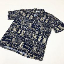  TWO PALMS Hawaiian Shirt-MARINE(NAVY)