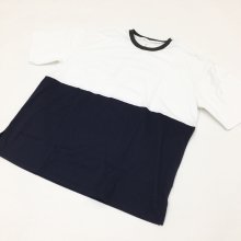  have a good day 2TONE LOOSE TEE(WHITE/NAVY)【40%OFF】
