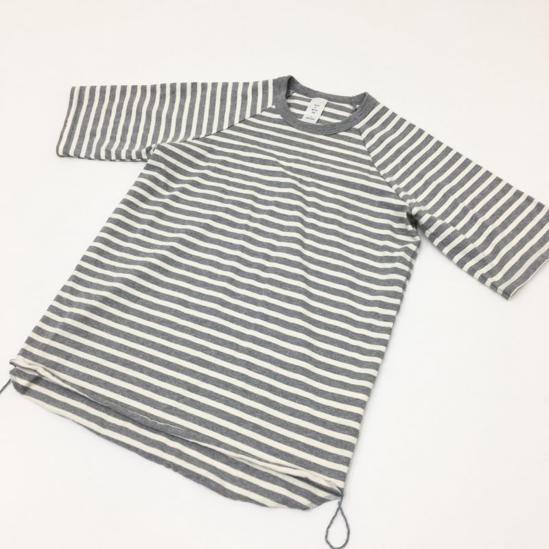  have a good day Border Loose S/S Tee(NATURAL/GRAY)【40%OFF】