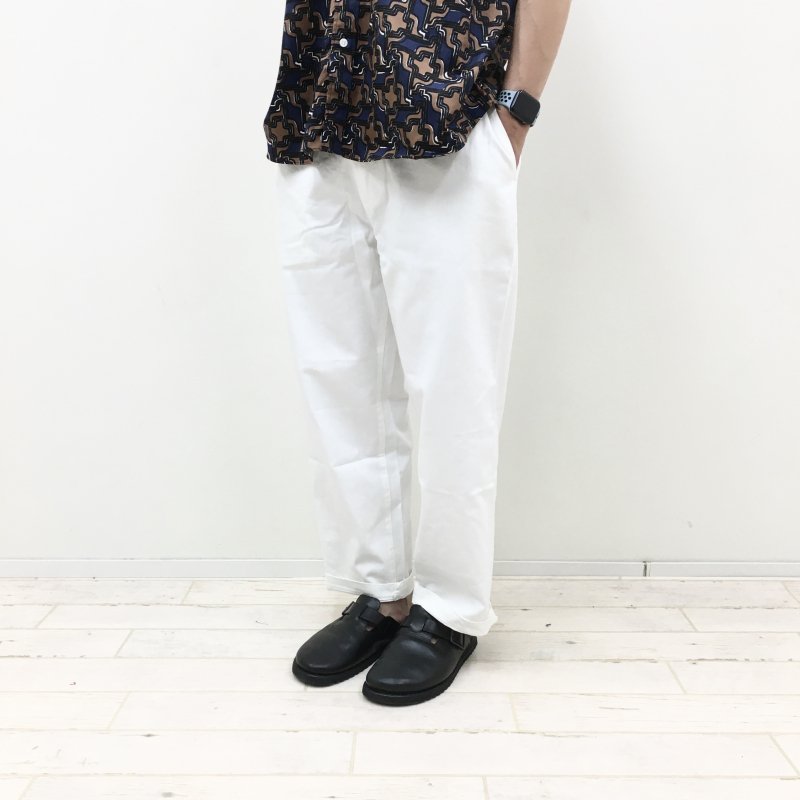 have a good day HERRINGBONE WORK PANTS (WHITE)【40%OFF】 - have a
