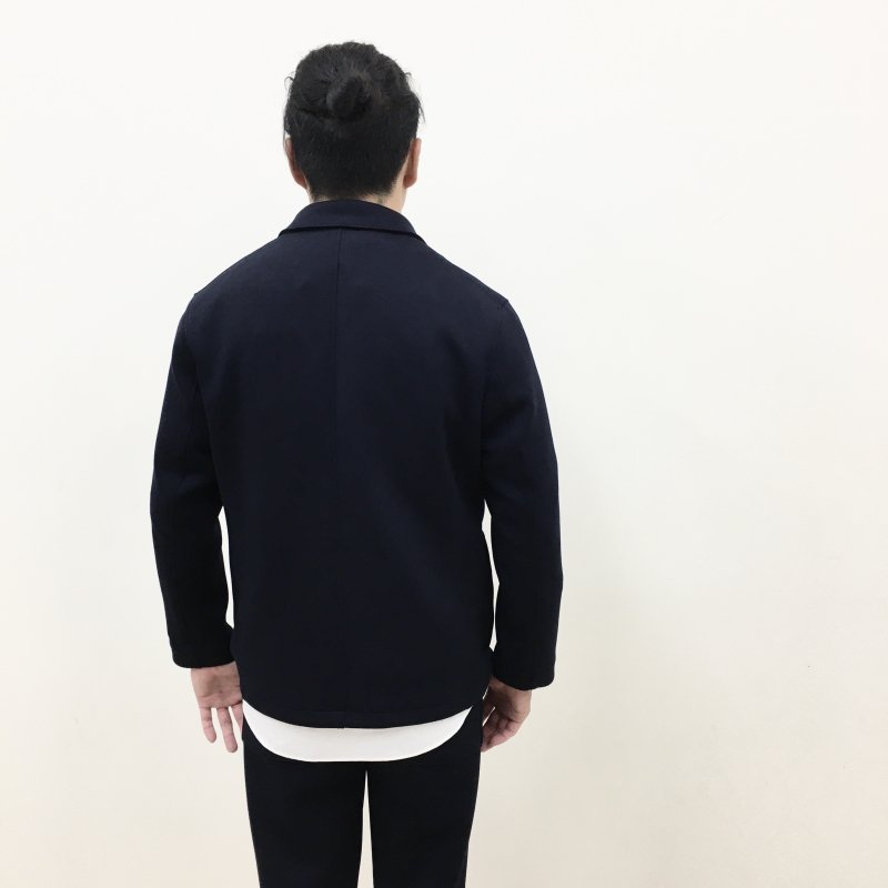  CURLY AIR CUSHION JACKET(solid-NAVY) 
