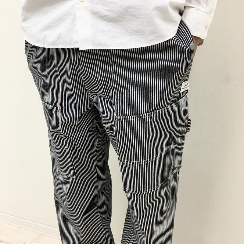  SASSAFRAS FALL LEAF TOUGH PANTS(8oz indigo Hickory-WHITE INDIGO)