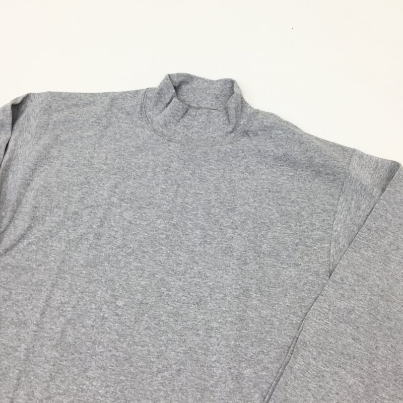  LIFE WEAR MADE IN USA 5.5oz MOCK NECK T-SHIRT (GRAY)50%OFF
