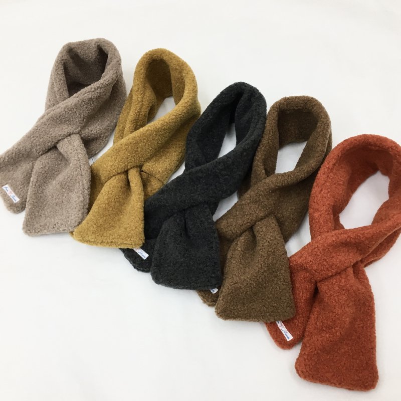  Arvor Maree MUFFLER SHEEP BOA PILE(CHARCOAL/BRICK/BEIGE/MUSTARD/BROWN)