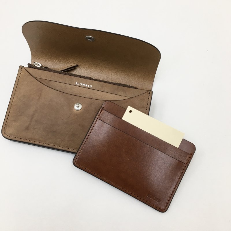  SLOW ingrasat -short wallet-(BLACK/CAMEL)