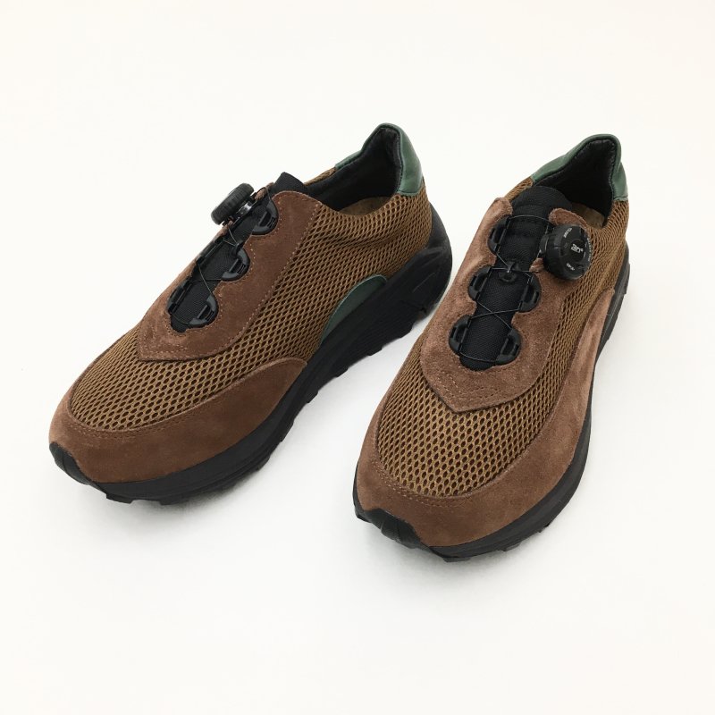 PG NEW DAWN NYLON MESH/SUEDE SNEAKERS (BROWN) - have a golden day!