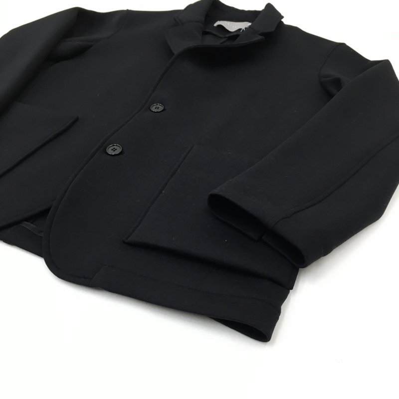  CURLY SMOOTH DOUBLE-KNIT JACKET(BLACK) 
