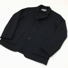  CURLY SMOOTH DOUBLE-KNIT JACKET(BLACK) 
