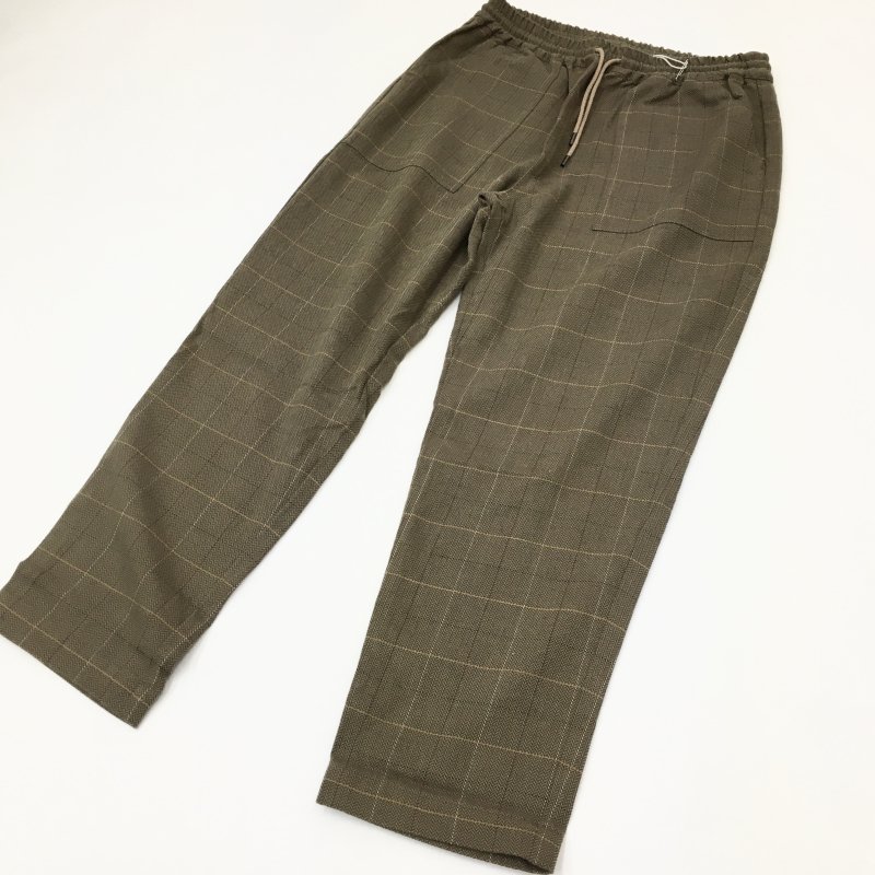 weac. EASY FATIGUE PANTS (BEIGE CHECK) - have a golden day!