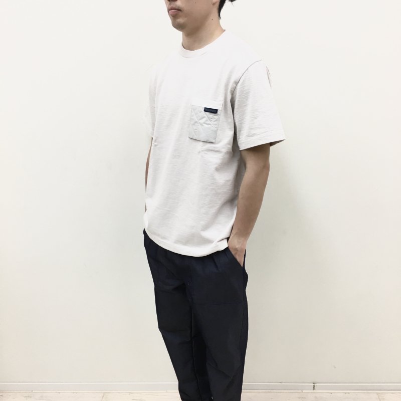  JACKMAN Dotsume Pocket T-Shirt(Moonbeam Silver)
