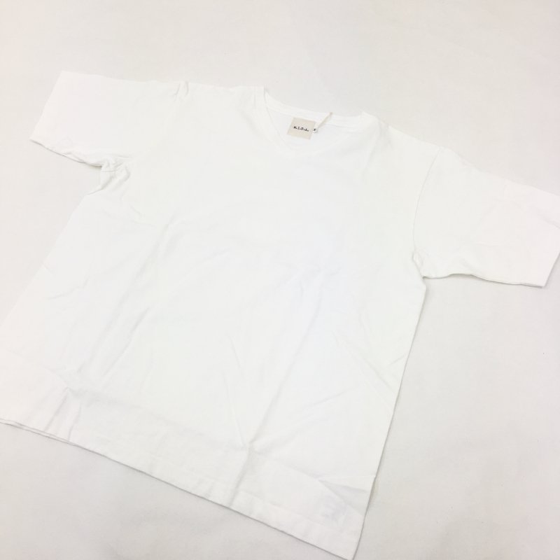  M.I.D.A HEAVY WEIGHT V-NECK TEE -Pigment Dyed- (WHITE)