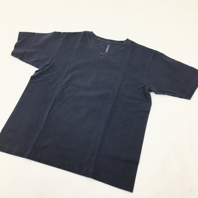  M.I.D.A HEAVY WEIGHT V-NECK TEE -Pigment Dyed- (NAVY)