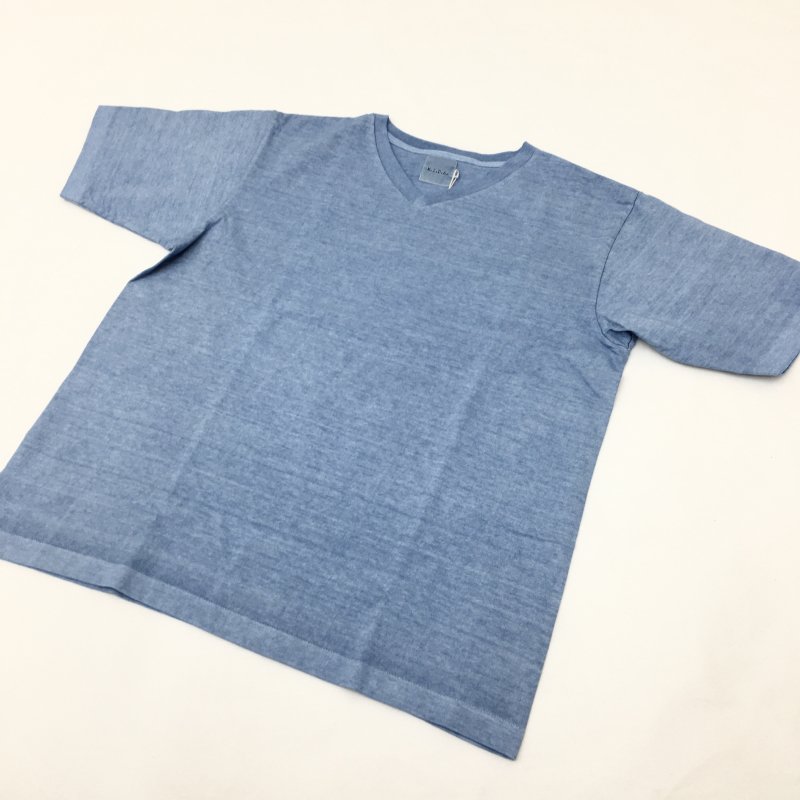  M.I.D.A HEAVY WEIGHT V-NECK TEE -Pigment Dyed- (BLUE)