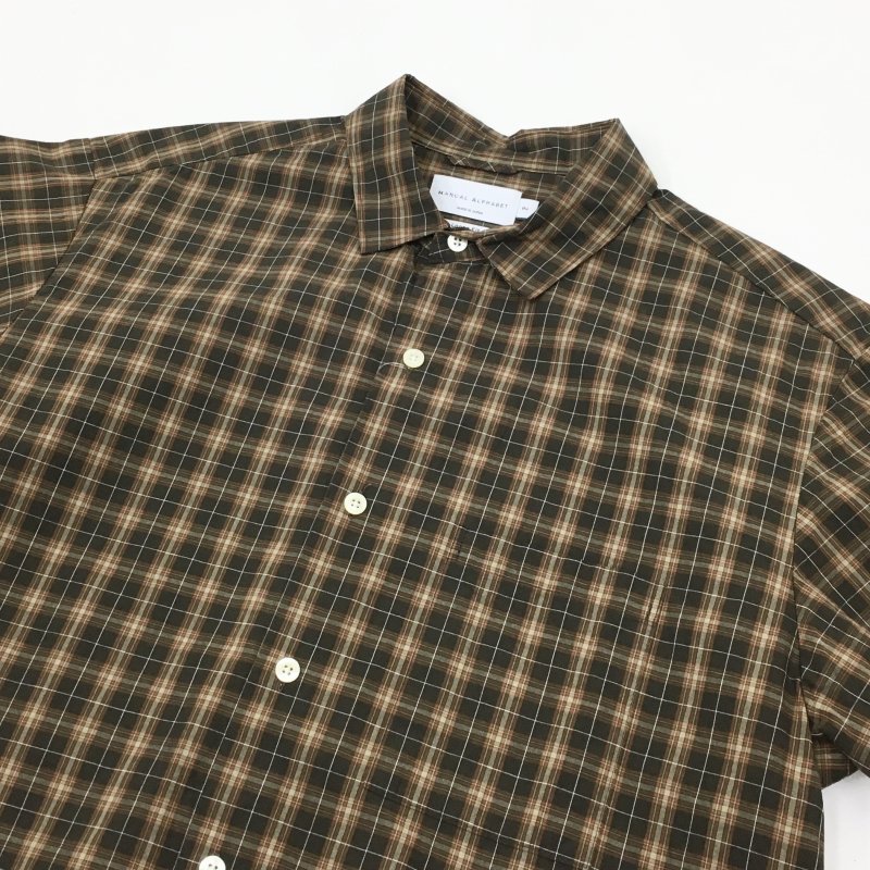  MANUAL ALPHABETBET LOOSE FIT(BROWN CHECK)40%OFF