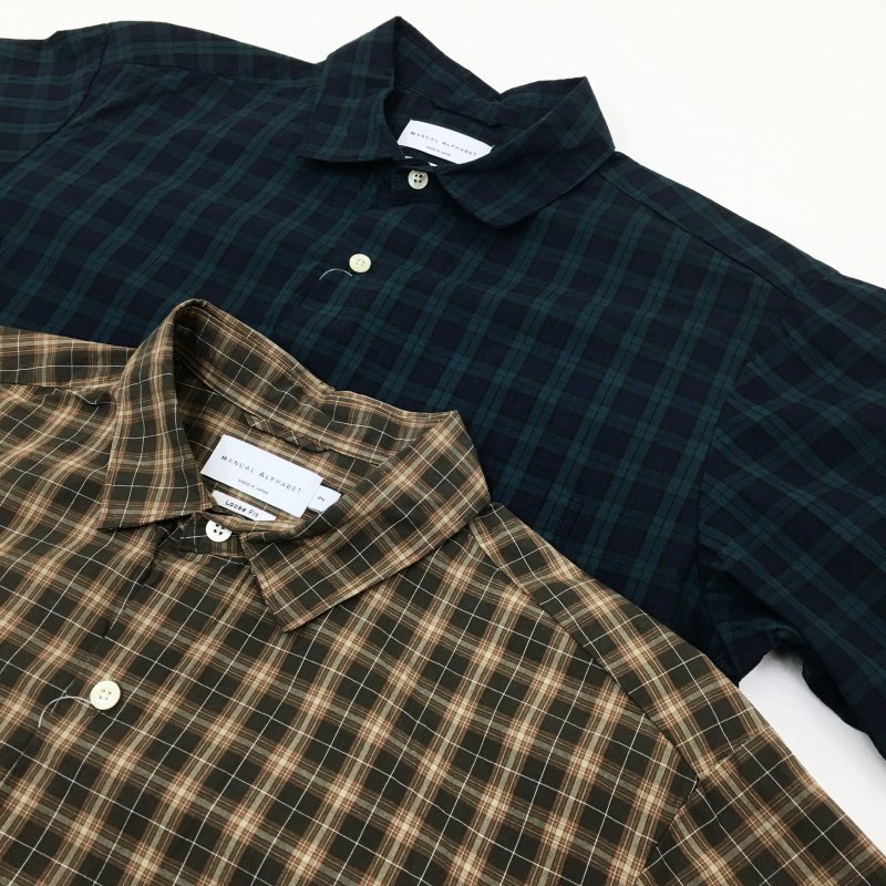  MANUAL ALPHABETBET LOOSE FIT(BROWN CHECK)40%OFF