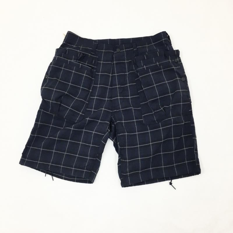 SASSAFRAS Overgrown Hiker Pants 1/2(Cool Max Sucker-NAVY CHECK
